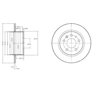 Тормозной диск DELPHI BG2252