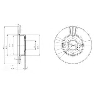 Тормозной диск DELPHI BG3341