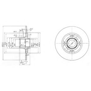 Тормозной диск DELPHI BG3360