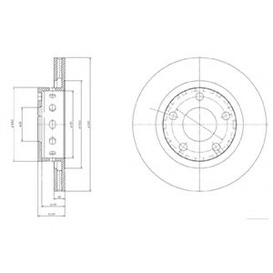 Тормозной диск DELPHI BG4057
