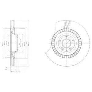 Тормозной диск DELPHI BG9065C