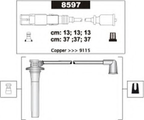 Комплект проводов зажигания MAGNETI MARELLI 941318111303