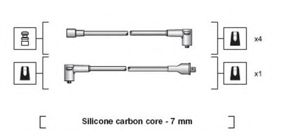 Комплект проводов зажигания MAGNETI MARELLI 941318111021