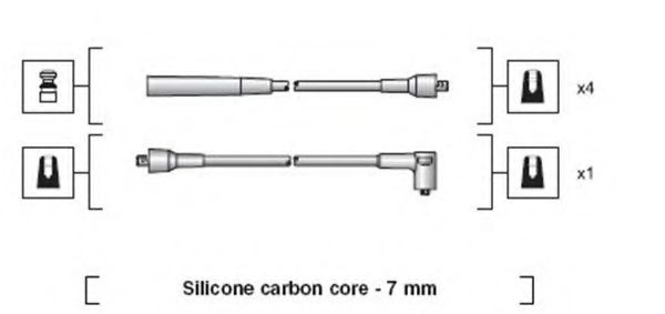 Комплект проводов зажигания MAGNETI MARELLI 941318111075