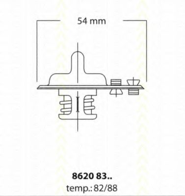 Термостат, охлаждающая жидкость TRISCAN 8620 8382