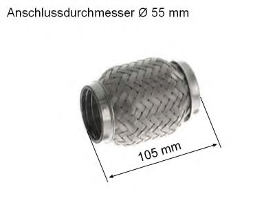 Гофрированная труба, выхлопная система HJS 83 00 8518