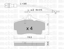 Комплект тормозных колодок, дисковый тормоз METELLI 22-0658-0K