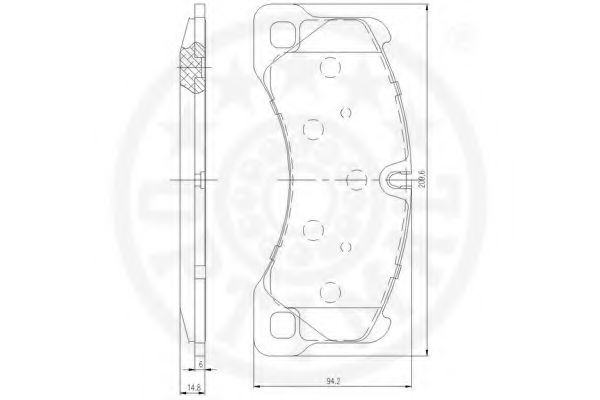 Комплект тормозных колодок, дисковый тормоз OPTIMAL 12583