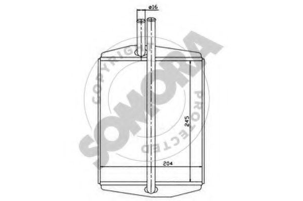 Теплообменник, отопление салона SOMORA 092350