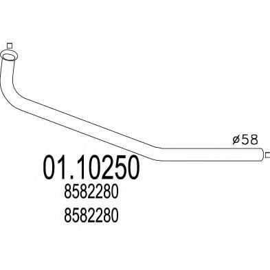 Труба выхлопного газа DESCAM 500031