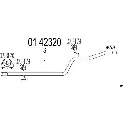 Труба выхлопного газа MTS 01.42320