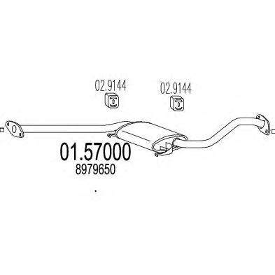 Средний глушитель выхлопных газов CIA 21426