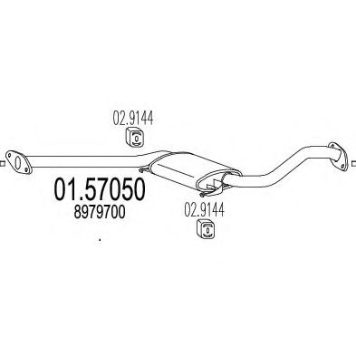 Средний глушитель выхлопных газов ZARA 94491