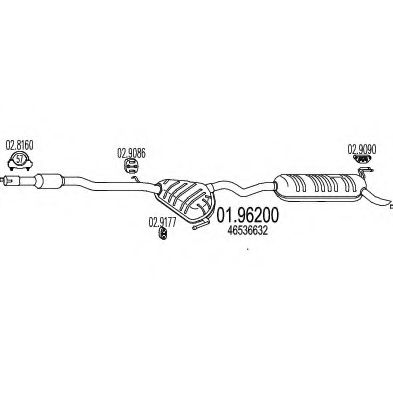 Глушитель выхлопных газов конечный MTS 01.96200