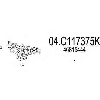 Труба выхлопного газа MTS 04.C117375K