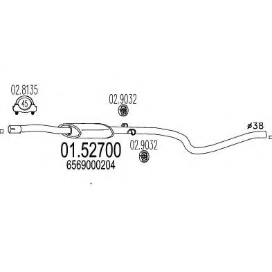 Средний глушитель выхлопных газов ZARA 12782