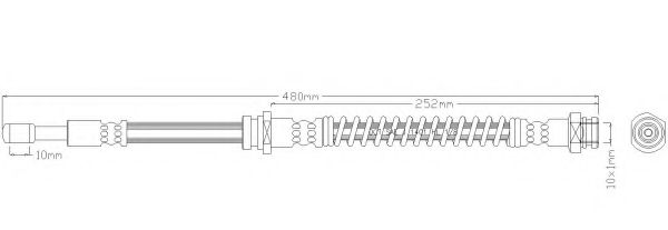 Тормозной шланг REMKAFLEX 2909