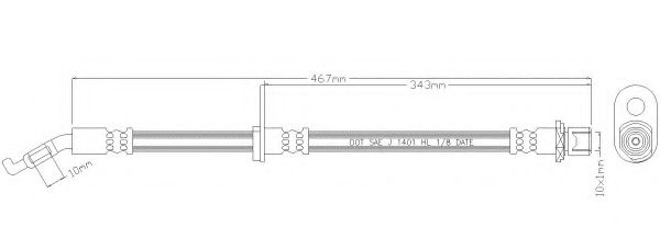 Тормозной шланг REMKAFLEX 3345