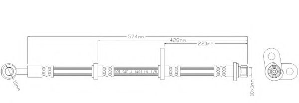 Тормозной шланг REMKAFLEX 3523