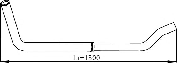 Труба выхлопного газа DINEX 28241