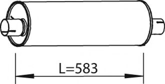 Средний глушитель выхлопных газов DINEX 28313