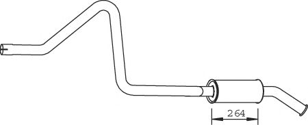 Глушитель выхлопных газов конечный DINEX 36322