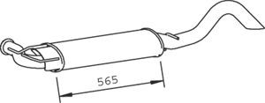 Глушитель выхлопных газов конечный DINEX 73305