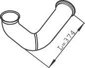 Труба выхлопного газа DINEX 22262