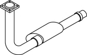 Средний глушитель выхлопных газов ZARA 9433