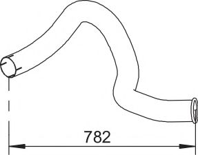 Труба выхлопного газа DINEX 62603