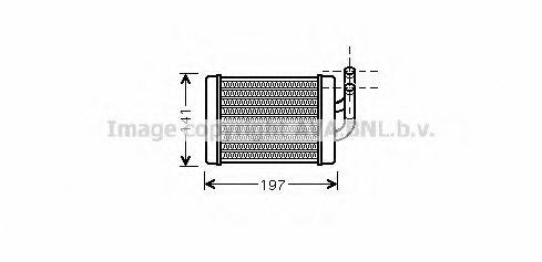 Теплообменник, отопление салона AVA QUALITY COOLING HY6158