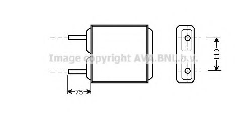 Теплообменник, отопление салона AVA QUALITY COOLING OL6094