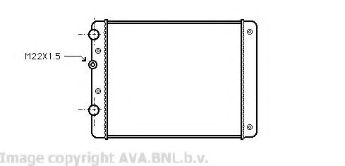 Радиатор, охлаждение двигателя AVA QUALITY COOLING VW2129