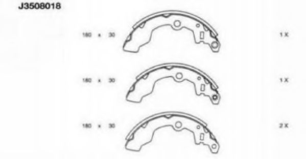 Комплект тормозных колодок NIPPARTS J3508018