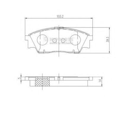 Комплект тормозных колодок, дисковый тормоз NIPPARTS J3607004