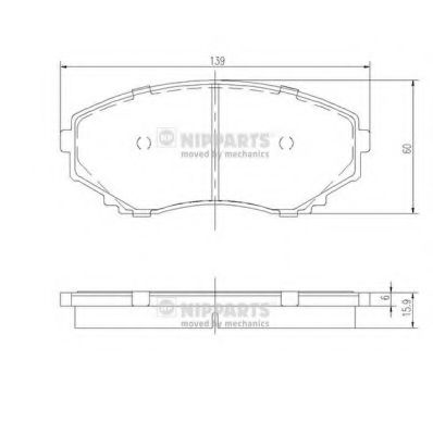 Комплект тормозных колодок, дисковый тормоз NIPPARTS J3603046