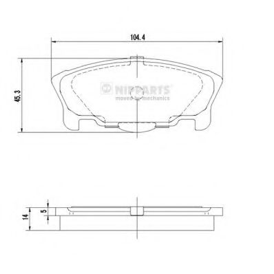 Комплект тормозных колодок, дисковый тормоз NIPPARTS J3606016