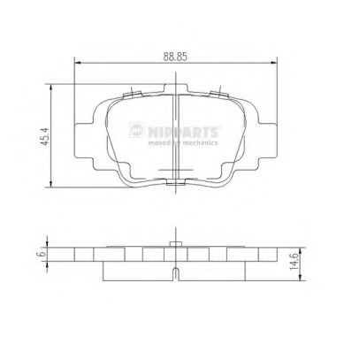 Комплект тормозных колодок, дисковый тормоз NIPPARTS J3611035