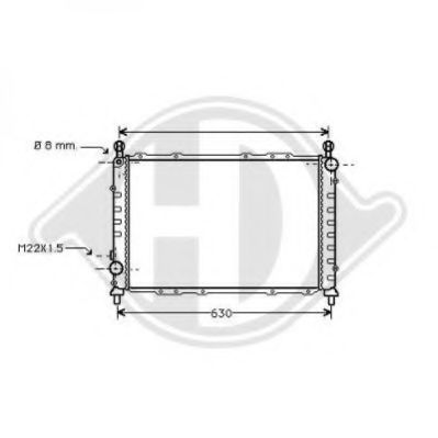 Радиатор, охлаждение двигателя DIEDERICHS 8100123