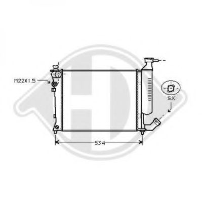 Радиатор, охлаждение двигателя DIEDERICHS 8104195
