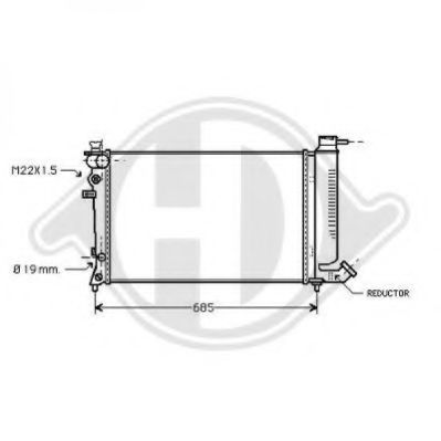 Радиатор, охлаждение двигателя DIEDERICHS 8126162
