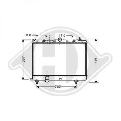 Радиатор, охлаждение двигателя DIEDERICHS 8130121