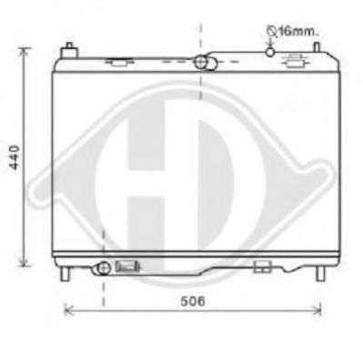 Радиатор, охлаждение двигателя DIEDERICHS 8140507