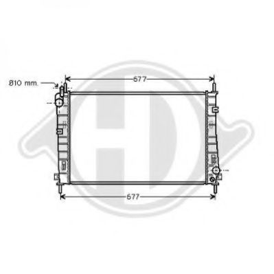 Радиатор, охлаждение двигателя DIEDERICHS 8142705