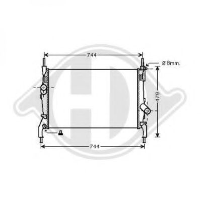 Радиатор, охлаждение двигателя DIEDERICHS 8145502