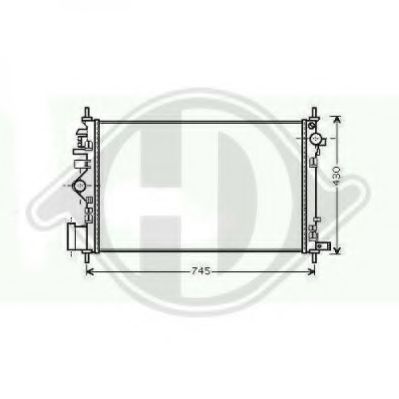Радиатор, охлаждение двигателя DIEDERICHS 8182607