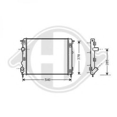 Радиатор, охлаждение двигателя DIEDERICHS 8441305