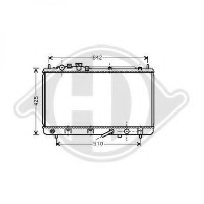 Радиатор, охлаждение двигателя DIEDERICHS 8568006