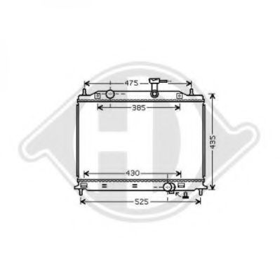 Радиатор, охлаждение двигателя DIEDERICHS 8654114