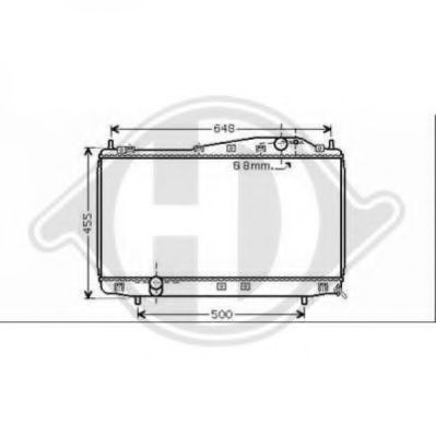 Радиатор, охлаждение двигателя DIEDERICHS 8694105